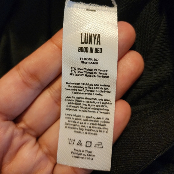 Lunya Black Soft Modal Rib Leggings Size L - Picture 6 of 6